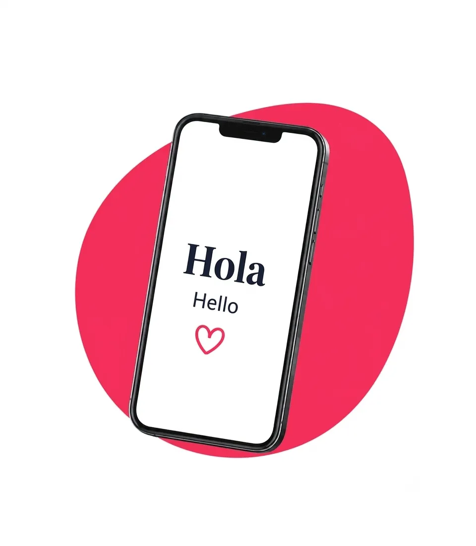 A word inside a phone with English translation