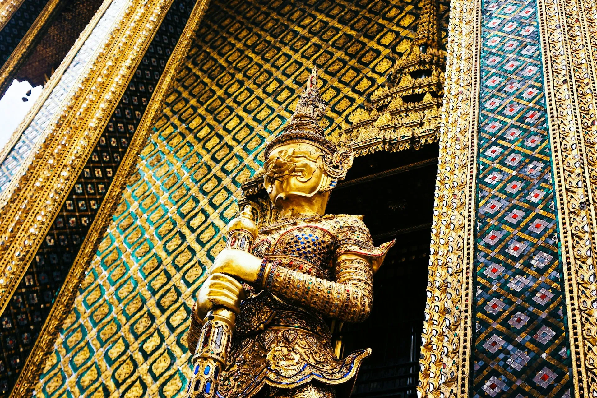 The detail of a golden Thai temple