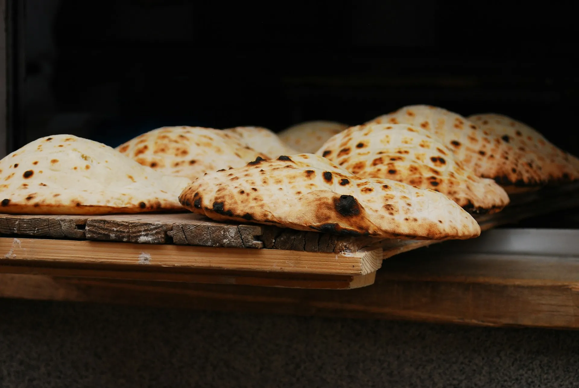 Some Bosnian bread in a oven