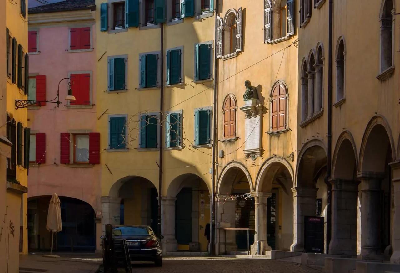 A view of a city in Friuli