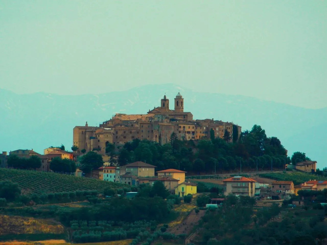 A city on a hill in Abruzzo