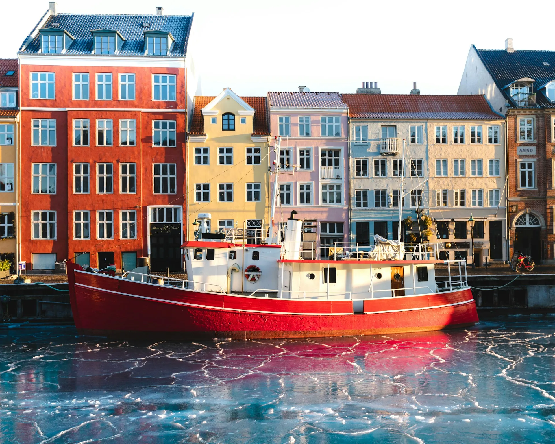 A boat on a Danish Channel